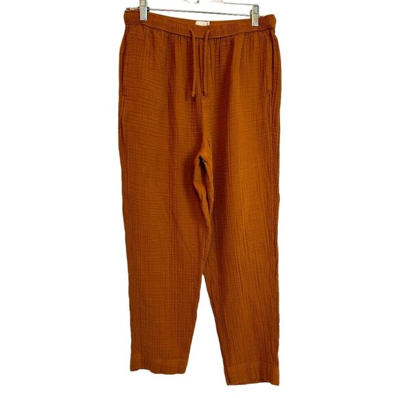 Lou & Grey Size M Pants‎ Women's Relaxed Fit Cotton Burnt Orange - Picture 1 of 8